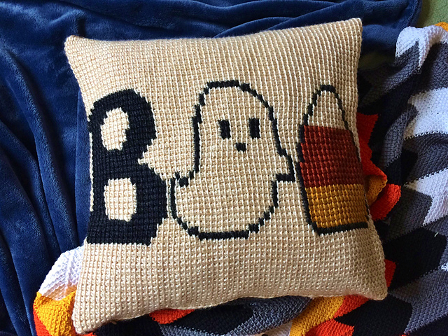 The Boo Crochet Pillow