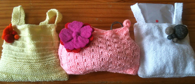 3 Knitted Gift Bags