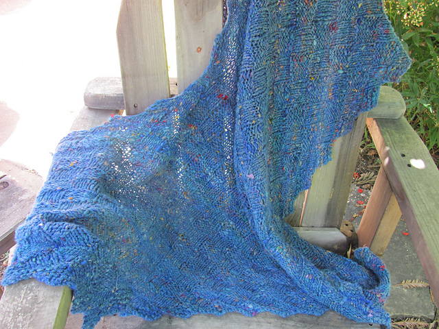 Textured Squares Mohair Shawl