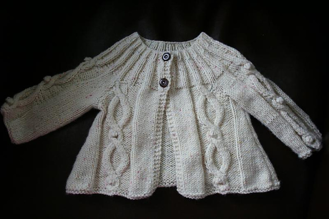 Design B - Rib-yoke Cabled Cardigan