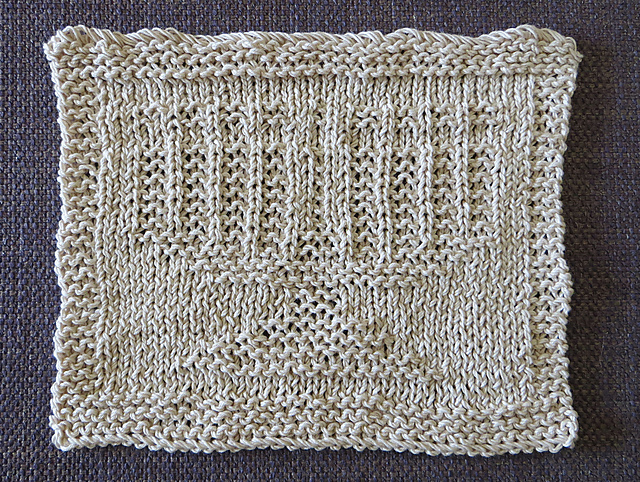 Menorah Dishcloth - Loom Version