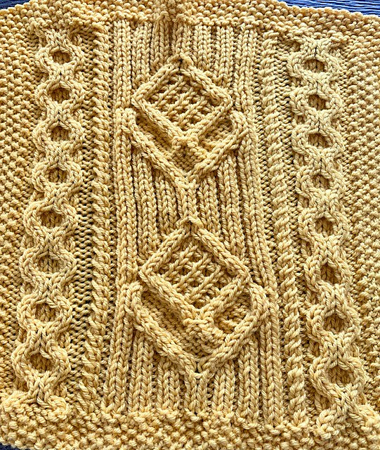 Aran Sampler Blanket, Square 5