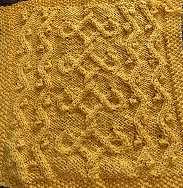 Aran Sampler Blanket, Square 9