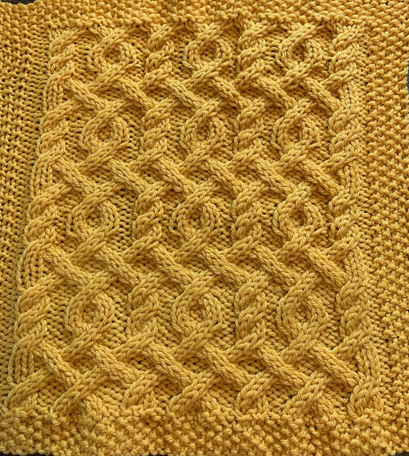 Aran Sampler Blanket, Square 10