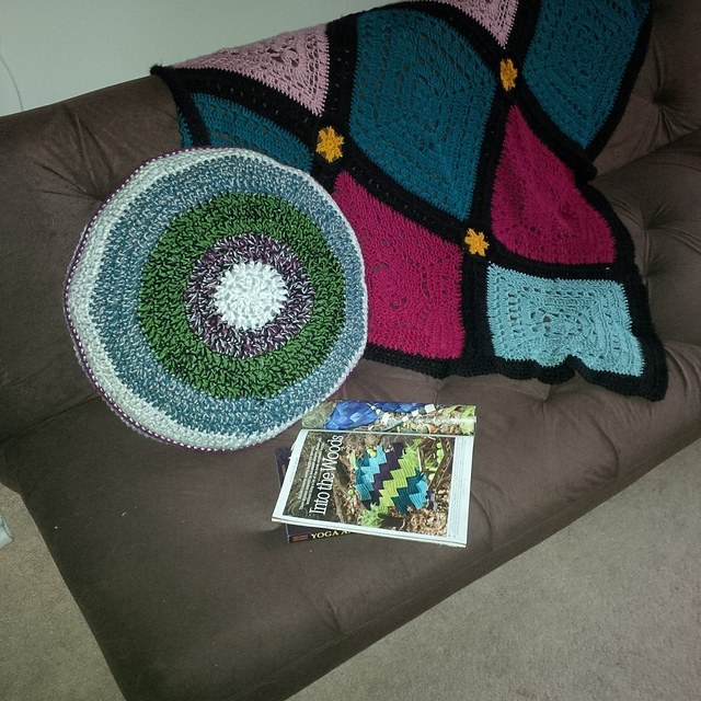 Concentric Circles Crochet Floor Cushion