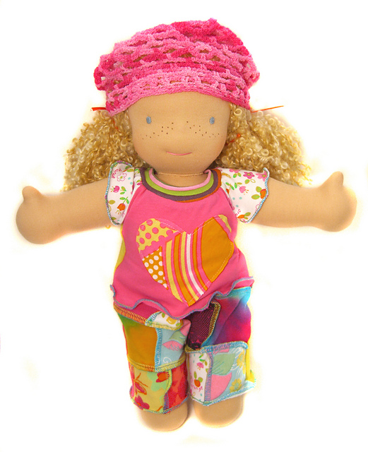 Doll Berood (Beret/Snood) Hat (for Waldorf Dolls)