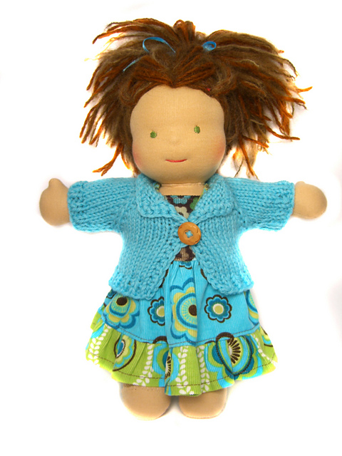 Long Sleeve Cardigan Sweater For Waldorf Dolls