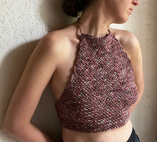 Herringbone halter top