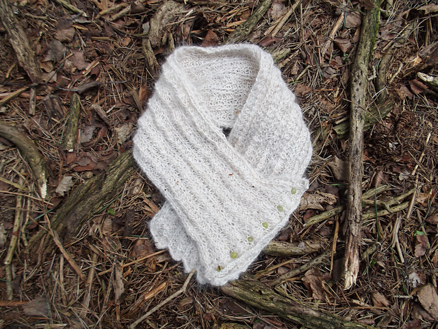 Bone Lace 4ply Knitted Scarf