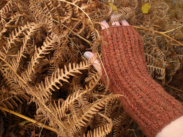 Bracken Aran Lace Knitted Wrist Warmers