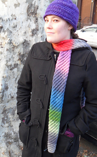 The Rainbow Aviator Noro Lace Scarf
