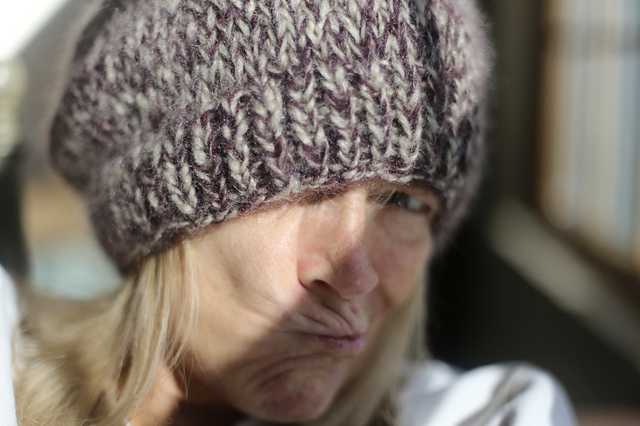 My Eggplant & Oyster Slouchy Tam