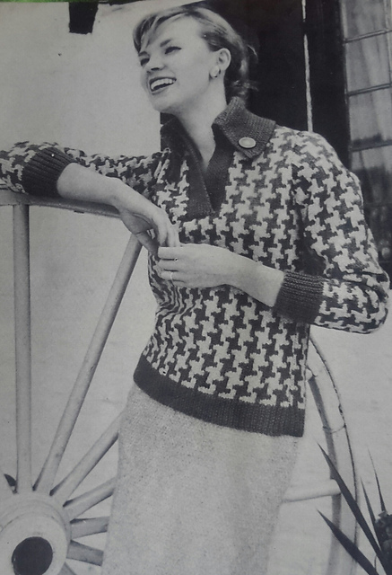 'Green' check jumper