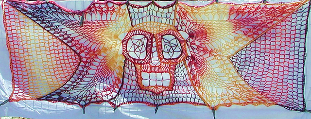 Heaven Sent an Angel Winged Skull Shawl