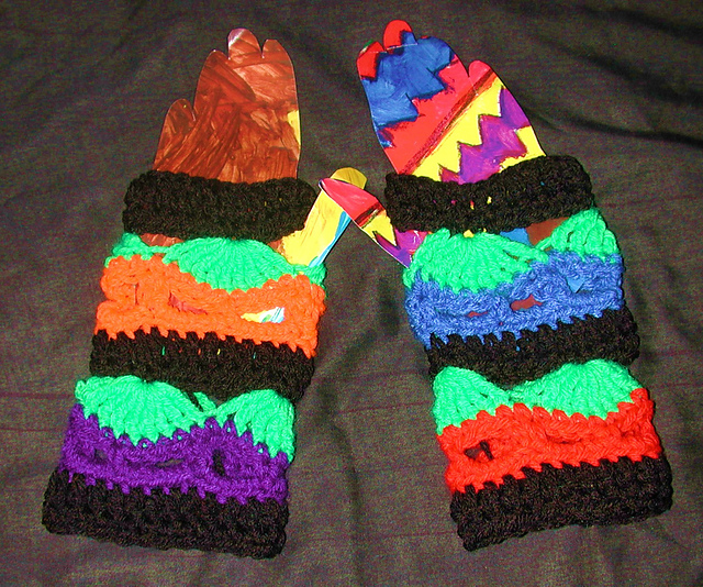 Masked Super Hero Fingerless Gloves