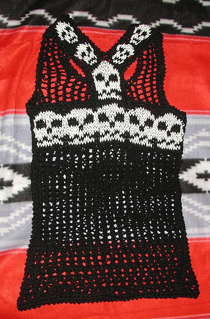 Skulls & Lace Racer Back Tank