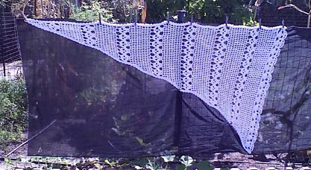 Asymmetrical Creepy Skull Shawl