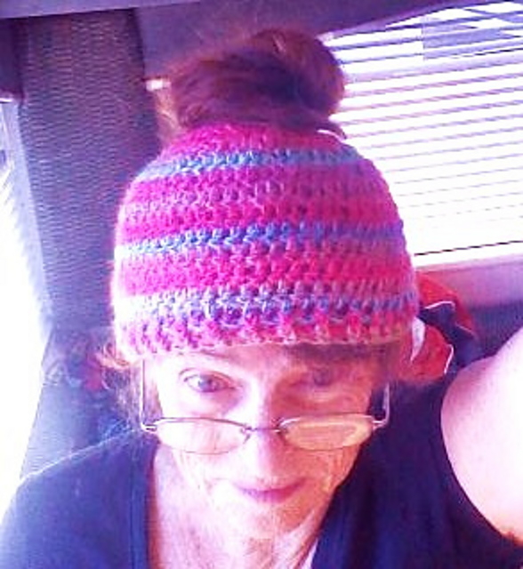 Top down Messy Bun Beanie