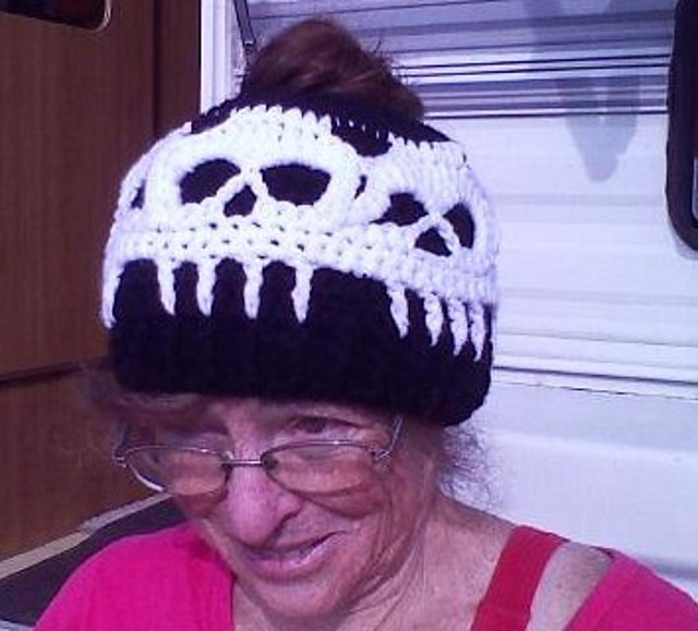 Mega Skull Messy Bun, Ponytail, or Beanie
