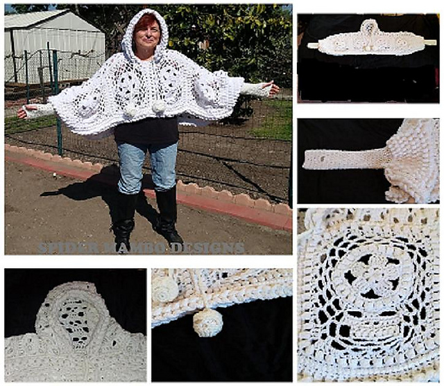 RIP Skull Cropped Poncho