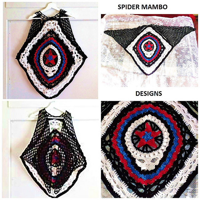 RIP Skull Scarf Vest or Shawl