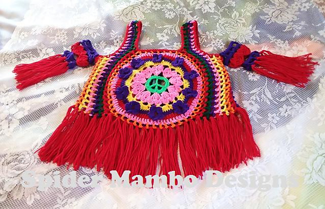 Festival Peace & Love Cold Shoulder Top