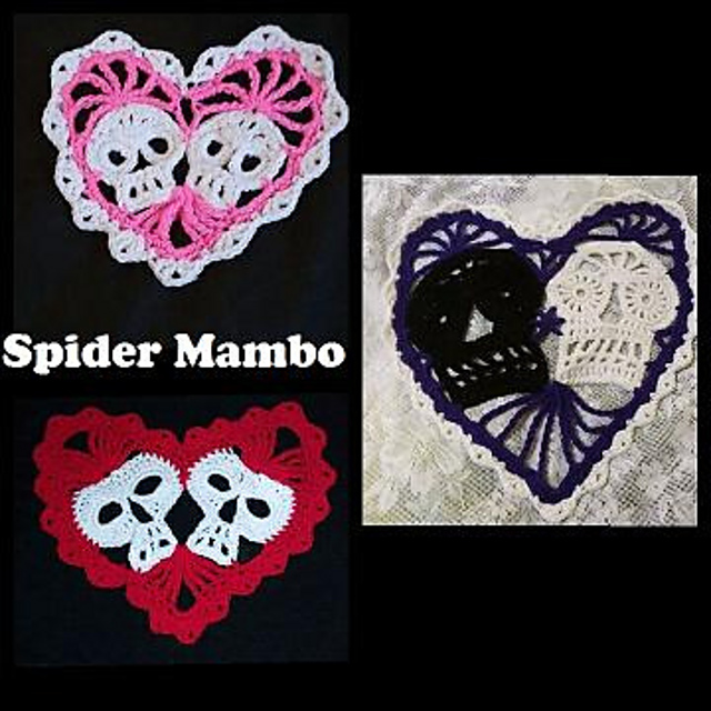 Skull Applique Hearts