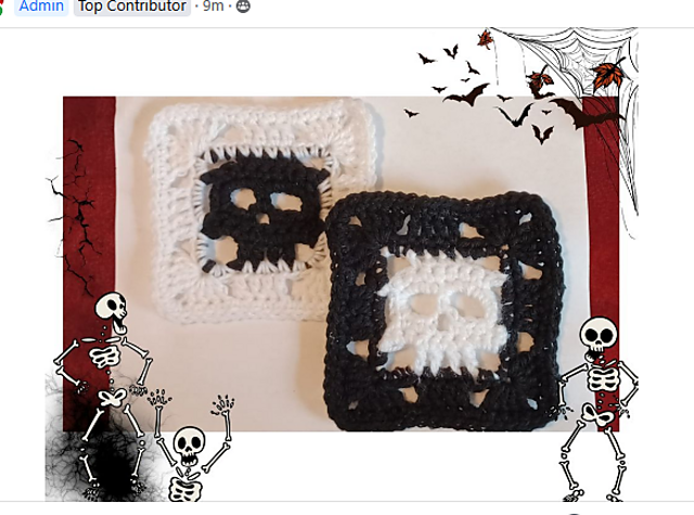 Itty Bitty Skull Square