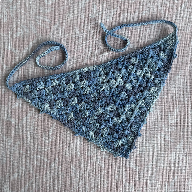 Granny Stitch Bandana with Picot Edge