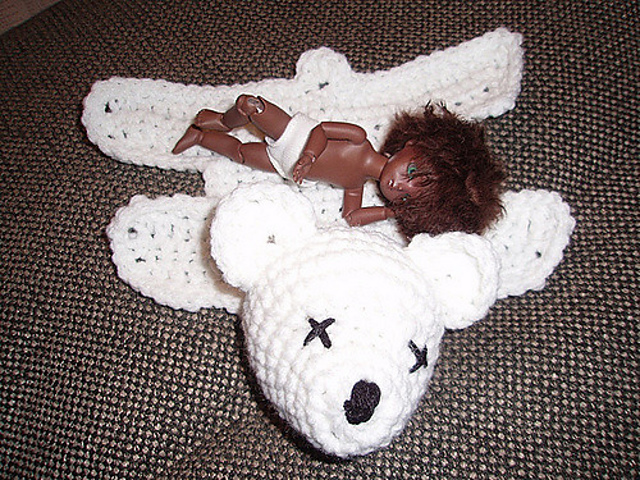 Miniature Crocheted Bear Rugs