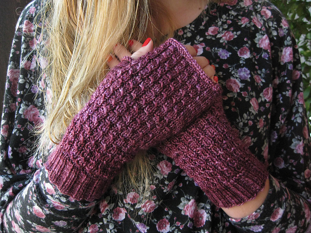 Rosy's Posy Fingerless Mitts