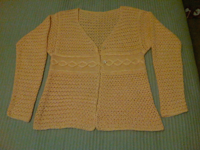 Knit Cable & Crochet Cardigan