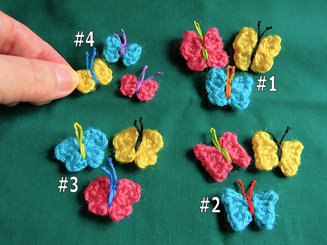 Itty-Bitty Worsted Butterflies