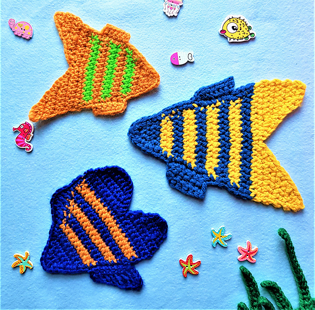 striped fish for applique