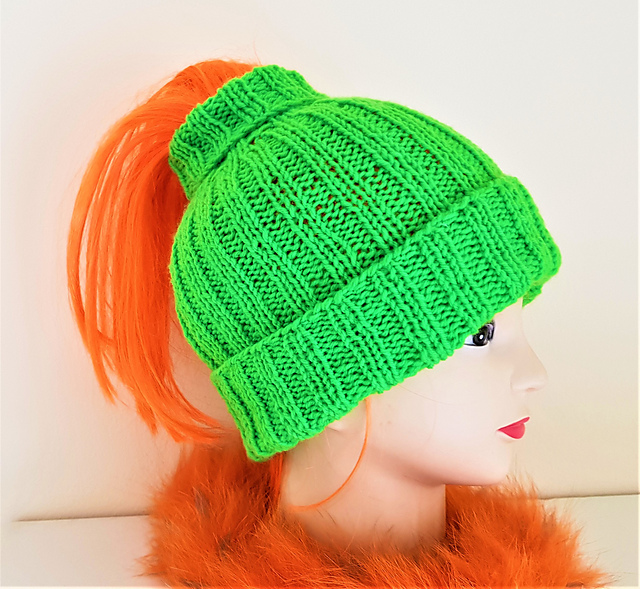 Ponytail hat