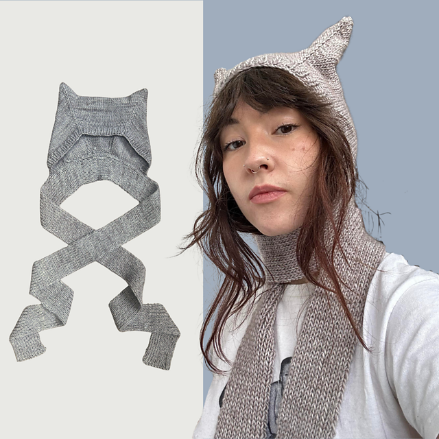 BAREN SCARF HAT KnitLace ネイビー ¥18,600 SCARF HAT (M) / Dot Chiffon-Navy – BAREN（バレン）