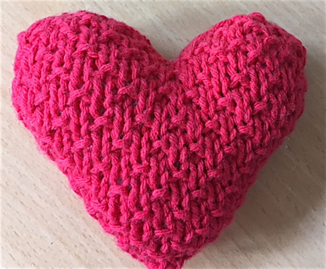 Nearly No-Sew Textured Heart