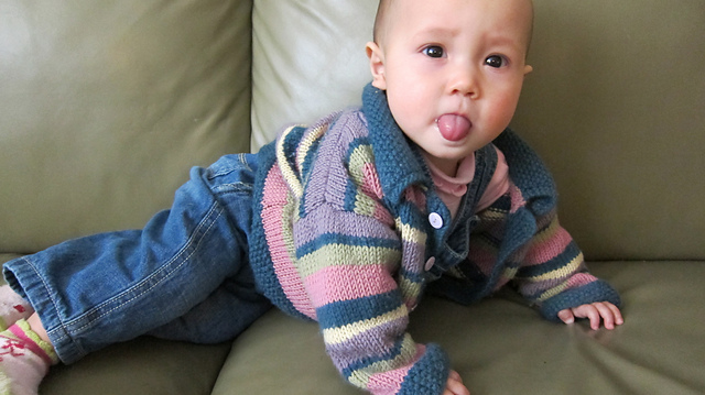 Candy-Striped Sweater and Cardigan