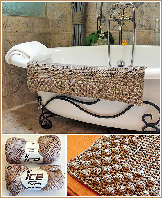 Ravelry Pretty Puff Bathmat Pattern By Stoneface Creations