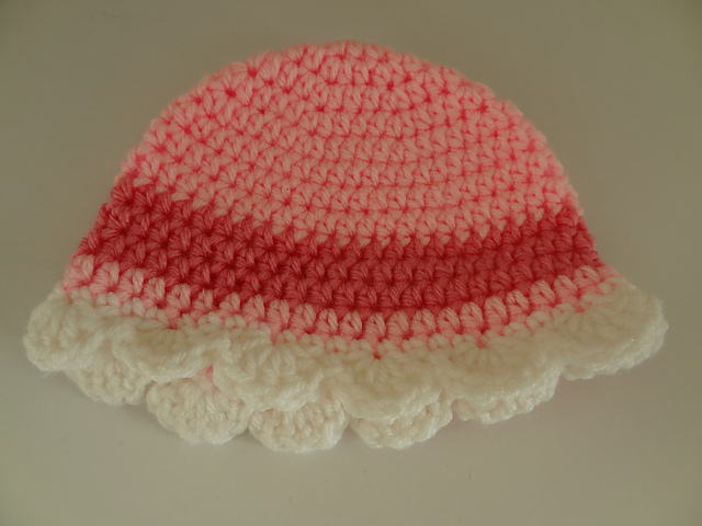 Scallop Edged Baby Hat