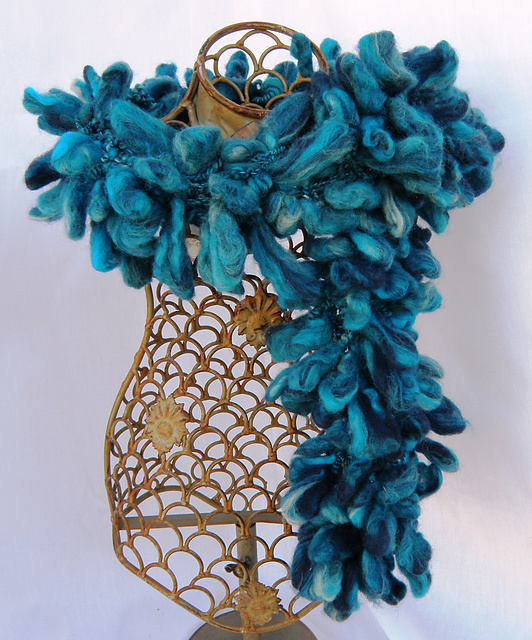 Ravelry: Blue Boa Scarf pattern by Withers Wool and Farm