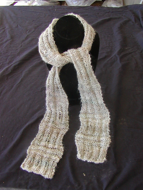 Kid Mohair and Shetland Scarf