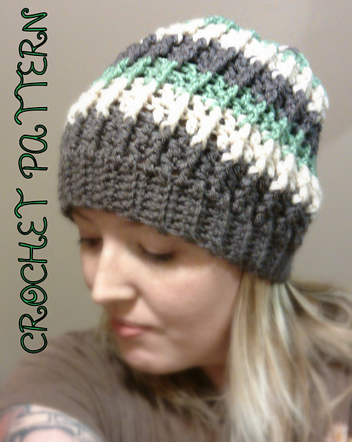 Earth Stripes Slouchy Beanie