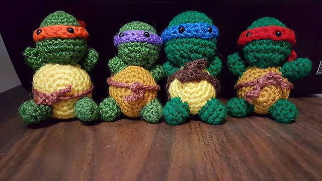 Teenage Mutant Ninja Turtle Amigurumi Dolls