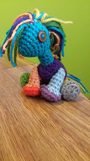 Rainbow Pony Plushie Amigurumi