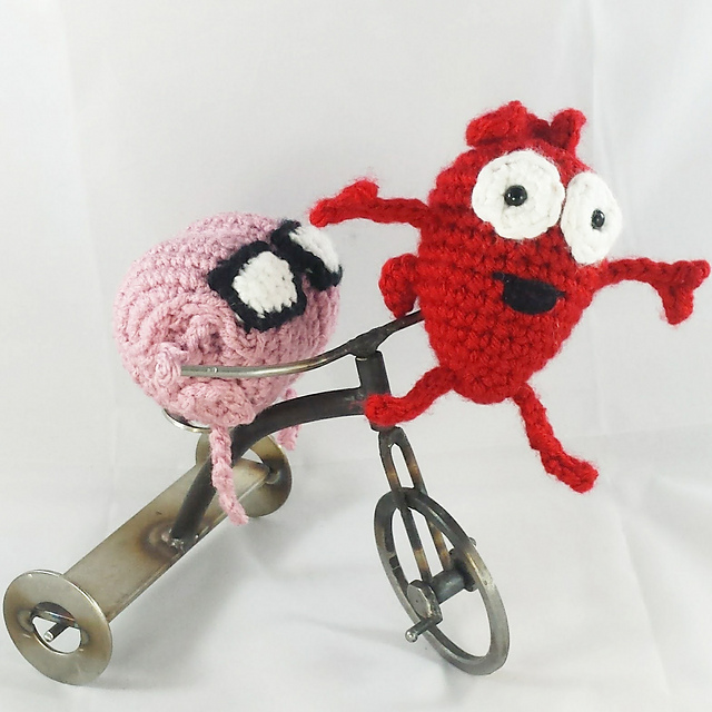 Brain and Heart Amigurumi