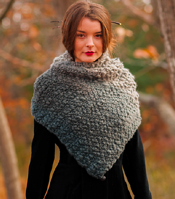 Dip Dyed Seed Stitch Bandana