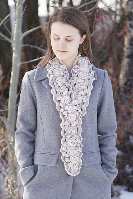 Elegant Rose X Long Scarf