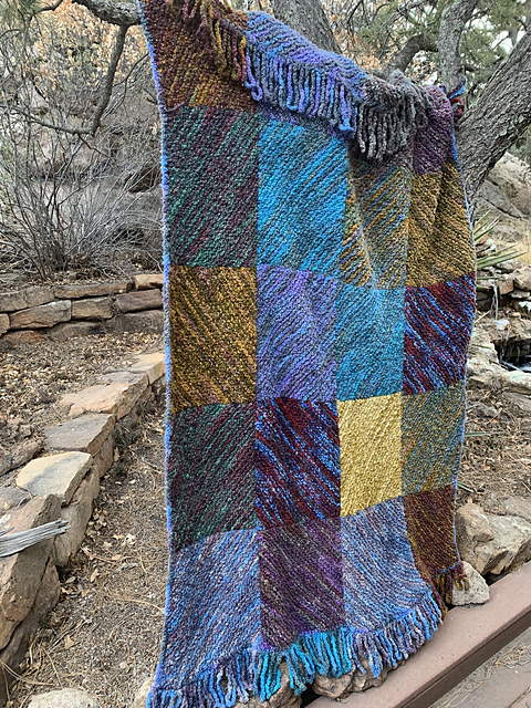 Garter Color Blocks Throw