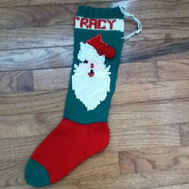 7592 Jeweled Winking Santa Stocking